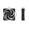 ARCTIC BioniX P120 A-RGB 120 mm Case Fan, 3-Pack, Black