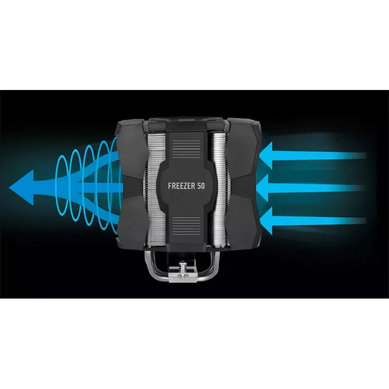 ARCTIC Freezer 50 incl. A-RGB Controller - Multi Compatible Dual Tower CPU Cooler with A-RGB