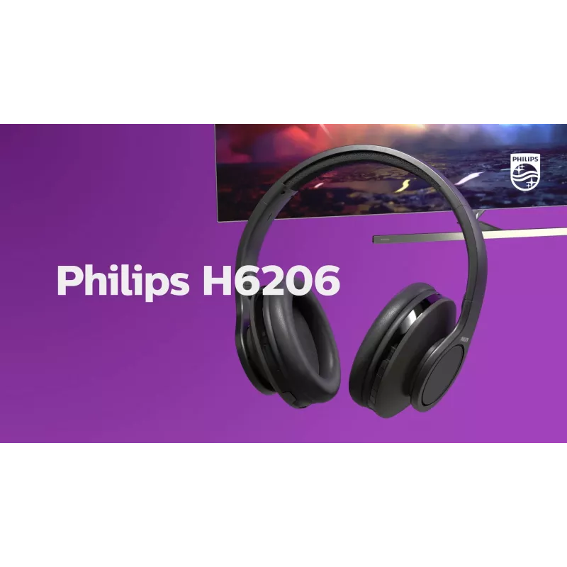 Philips 6000 series TAH6206BK/00 headphones/headset Wireless Head-band Music Bluetooth Black