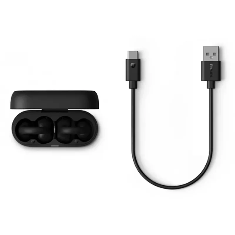 Philips 2000 series TAQ2000BK Headset True Wireless Stereo (TWS) Ear-clip-on, Open-ear Calls/Music Bluetooth Black