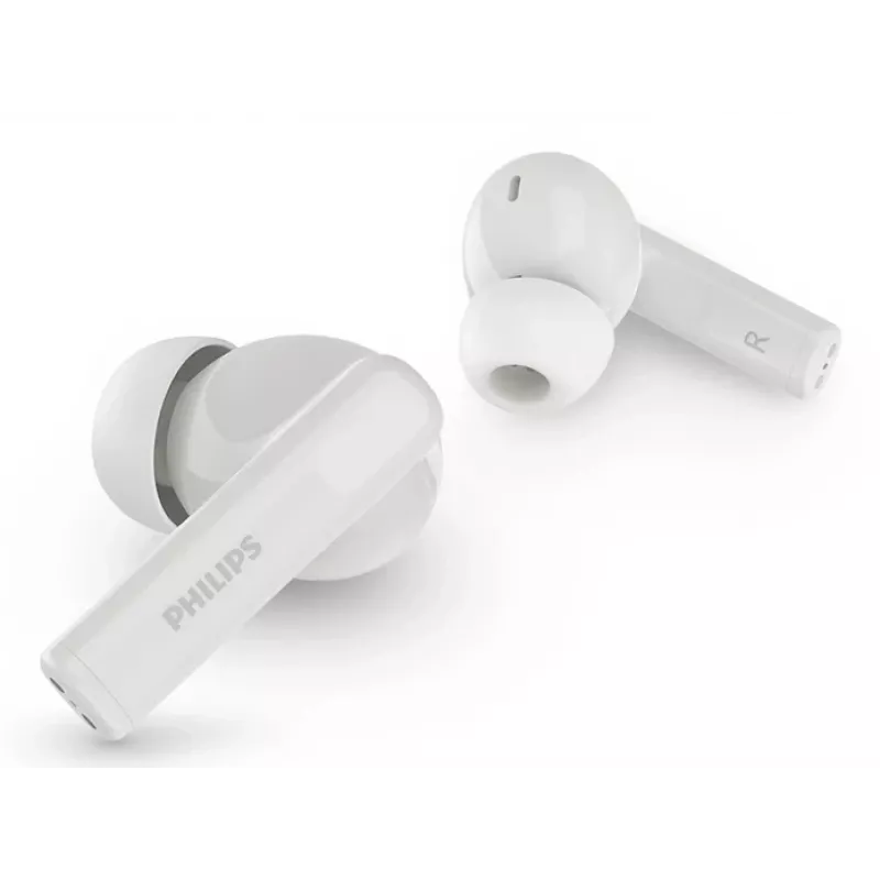 Wireless in-ear headset Philips TAT2520WT/00 — Bluetooth, for calls and music, 20–20000 Hz, 10 m range, white, 40 g