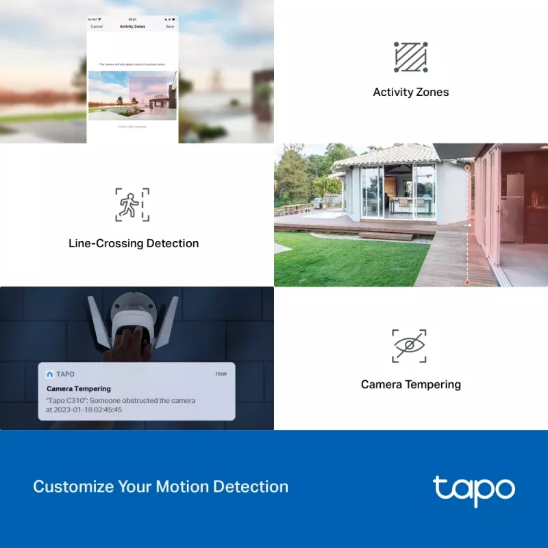 TP-Link Tapo Outdoor Security Wi-Fi Camera, IP security camera, Outdoor, Wired & Wireless, CE, NCC, Wall, White