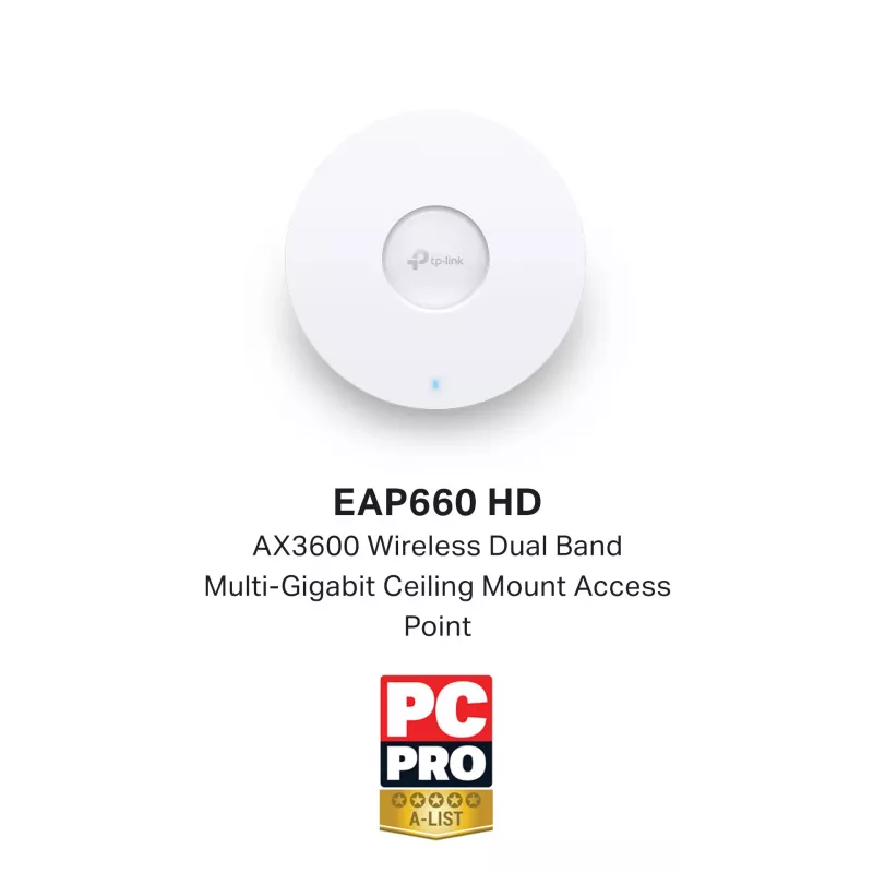 TP-Link Omada AX3600 Wireless Dual Band Multi-Gigabit Ceiling Mount Access Point