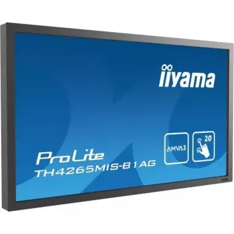 Computer monitor IIYAMA ProLite TH4265MIS-B1AG, 42 inch (106.7 cm), Full HD 1920×1080, LED touchscreen, 6.5 ms, 16:9, speakers, VESA, black