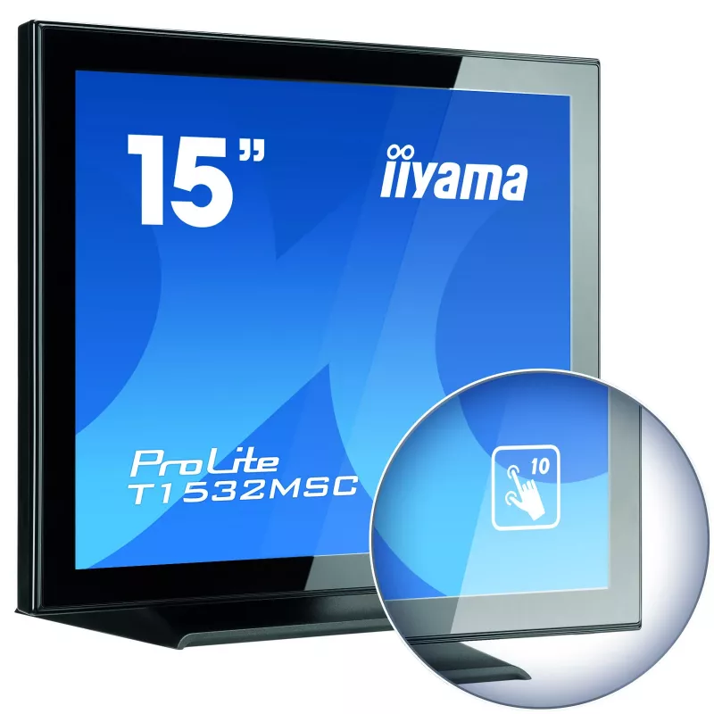 iiyama T1532MSC-B5AG POS monitor 38.1 cm (15 inch) 1024 x 768 pixels Touchscreen
