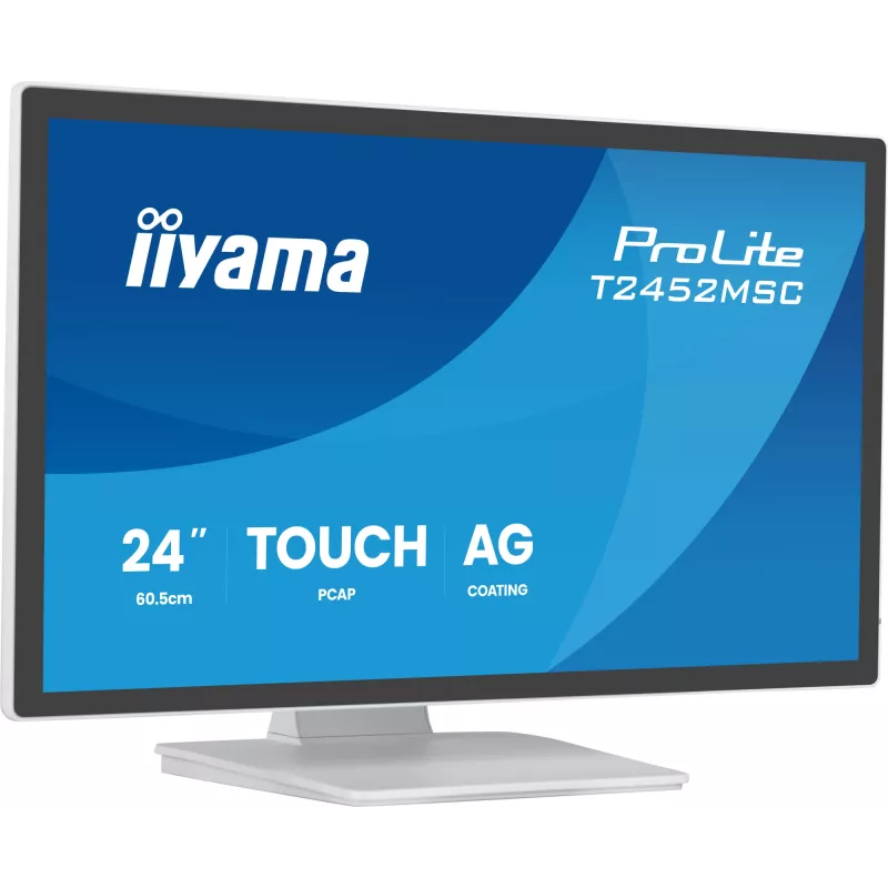 iiyama T2452MSC-W2AG computer monitor 61 cm (24 inch) 1920 x 1080 pixels Full HD LED Touchscreen White