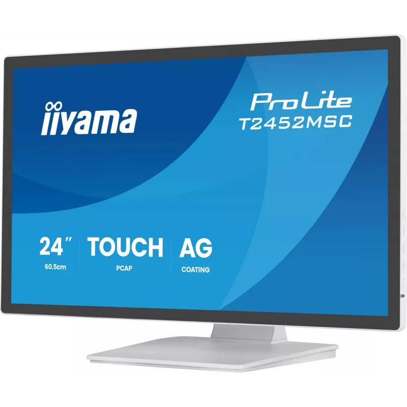iiyama T2452MSC-W2AG computer monitor 61 cm (24 inch) 1920 x 1080 pixels Full HD LED Touchscreen White