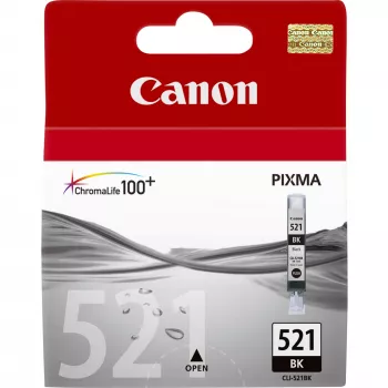 Canon CLI-521BK Black Ink Cartridge, Black, Pigment-based ink, 1 pc(s)