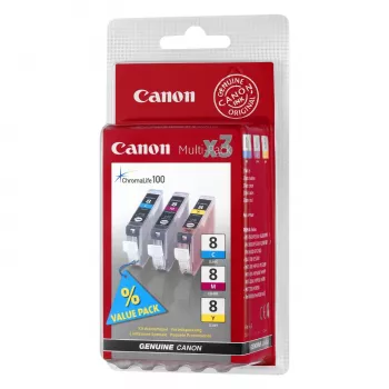 Canon CLI-8 C/M/Y ink cartridge 3 pc(s) Original Cyan, Magenta, Yellow