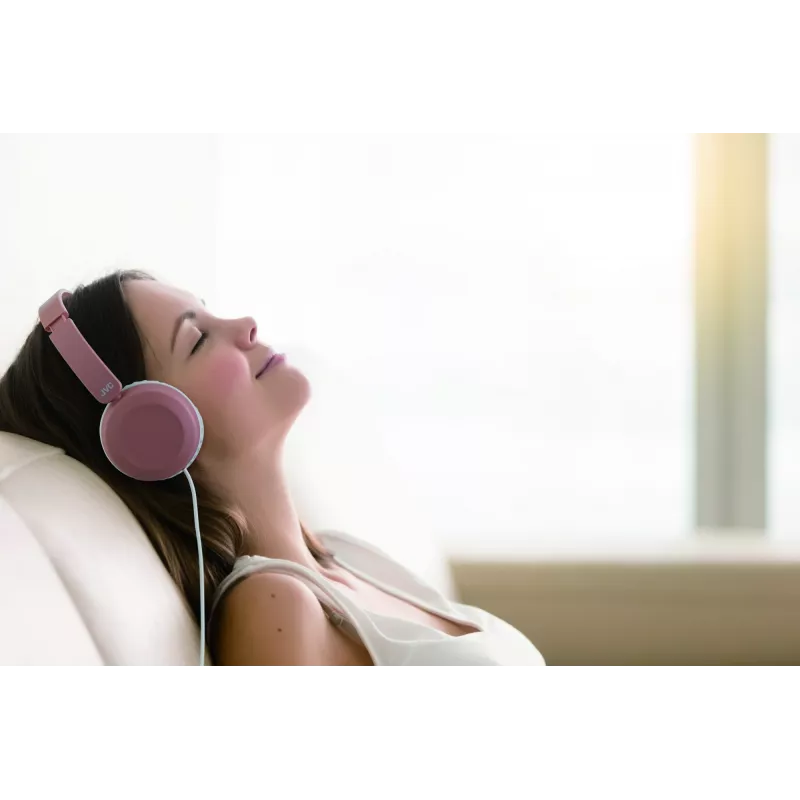 JVC Powerful Sound Wired On Ear Pink, Wired, 10 - 26000 Hz, Calls/Music, 140 g, Headset, Pink