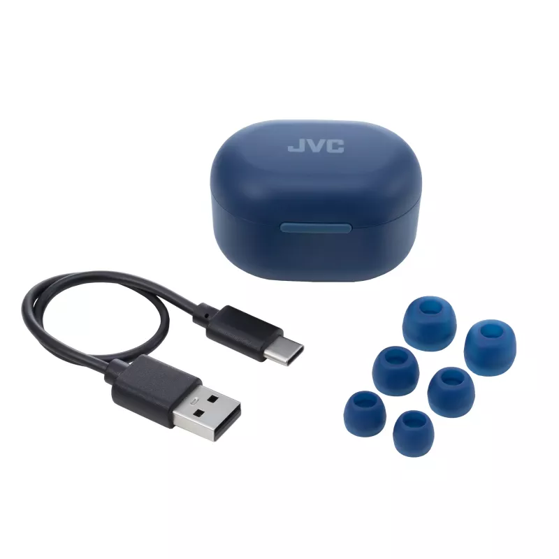 JVC Active Noise Cancelling TWS Blue, True Wireless Stereo (TWS), 20 - 20000 Hz, Calls/Music, 8.4 g, Headset, Blue