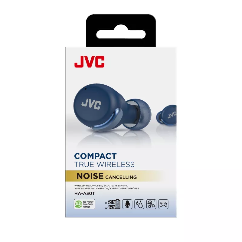 JVC Active Noise Cancelling TWS Blue, True Wireless Stereo (TWS), 20 - 20000 Hz, Calls/Music, 8.4 g, Headset, Blue