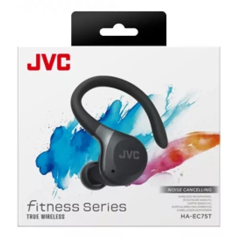 JVC HA-EC75T-B-U headphones/headset Wireless Ear-hook Sports Bluetooth Black