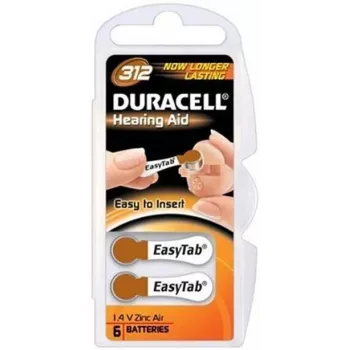 Duracell DA312 household battery Single-use battery Zinc-Air
