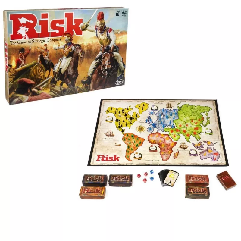 Board game HASBRO Risk (War) — strategic risk-conquest game, for ages 10+