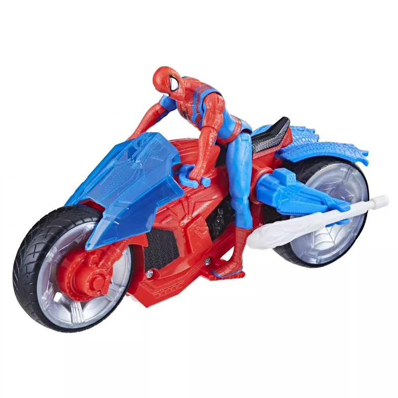 Marvel Spider-Man Spider-Man Web Blast Cycle Kids Playset with Poseable Spider-Man Action Figure