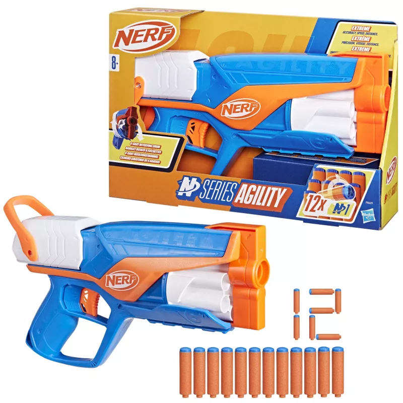 Toy blaster NERF N Series Agility Blue Orange White 8 years