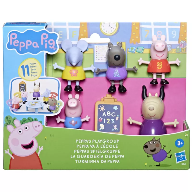 Hasbro Peppa Pig Playgroup Playset with 5 Figures and 6 Accessories, Preschool Toys for 3 Year Old Girls and Boys and Up