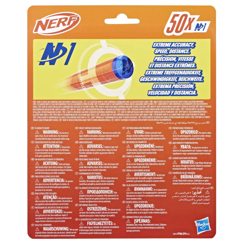 Nerf N Series N1-Darts 50x, Refill, 8 yr(s), 50 pc(s), Blue, Orange