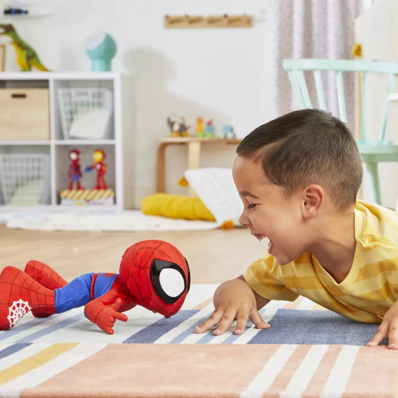 Marvel Spidey and His Amazing Friends Dance 'N Crawl Spidey, Interactive Plush Toy with Music & Sounds