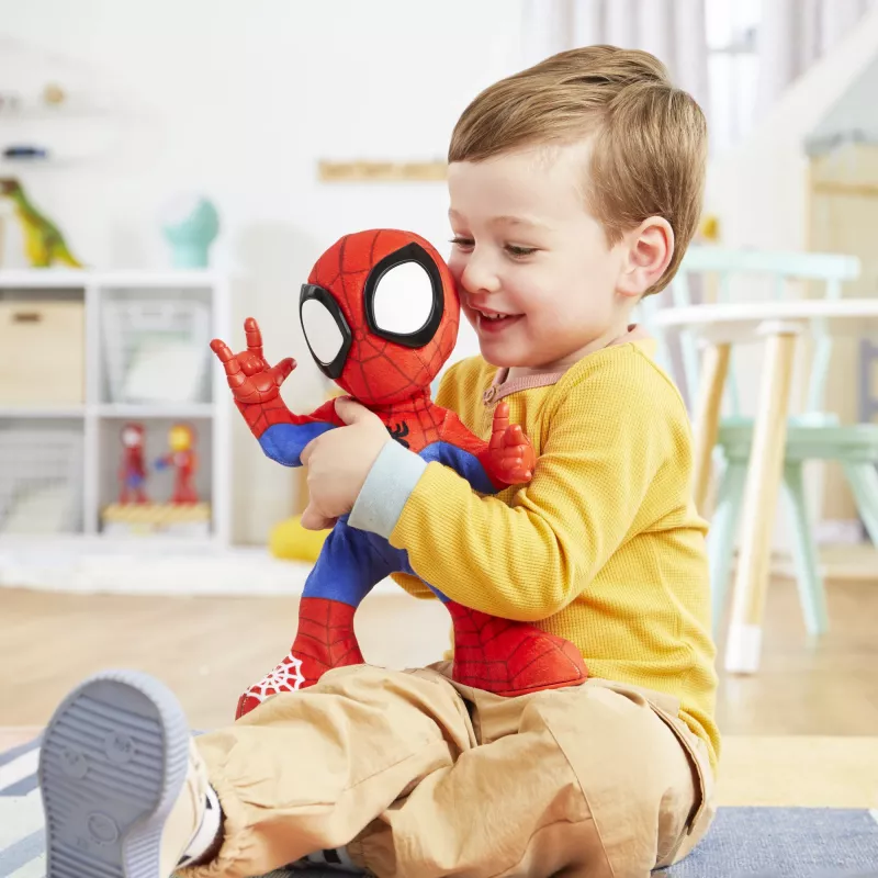 Marvel Spidey and His Amazing Friends Dance 'N Crawl Spidey, Interactive Plush Toy with Music & Sounds