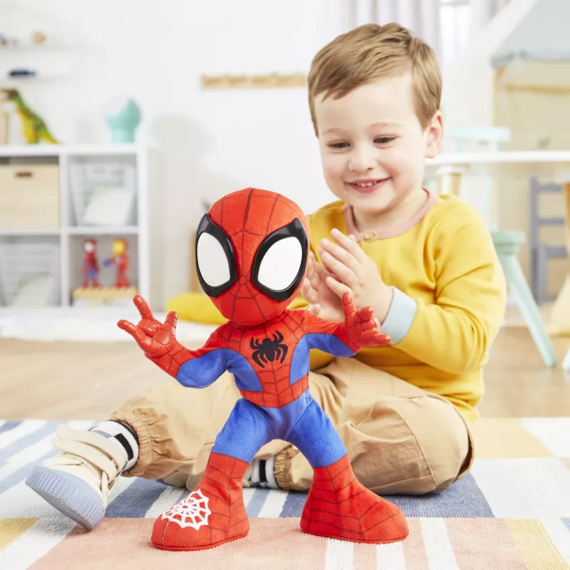 Marvel Spidey and His Amazing Friends Dance 'N Crawl Spidey, Interactive Plush Toy with Music & Sounds