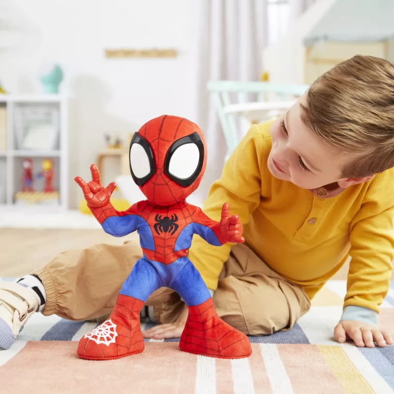 Marvel Spidey and His Amazing Friends Dance 'N Crawl Spidey, Interactive Plush Toy with Music & Sounds