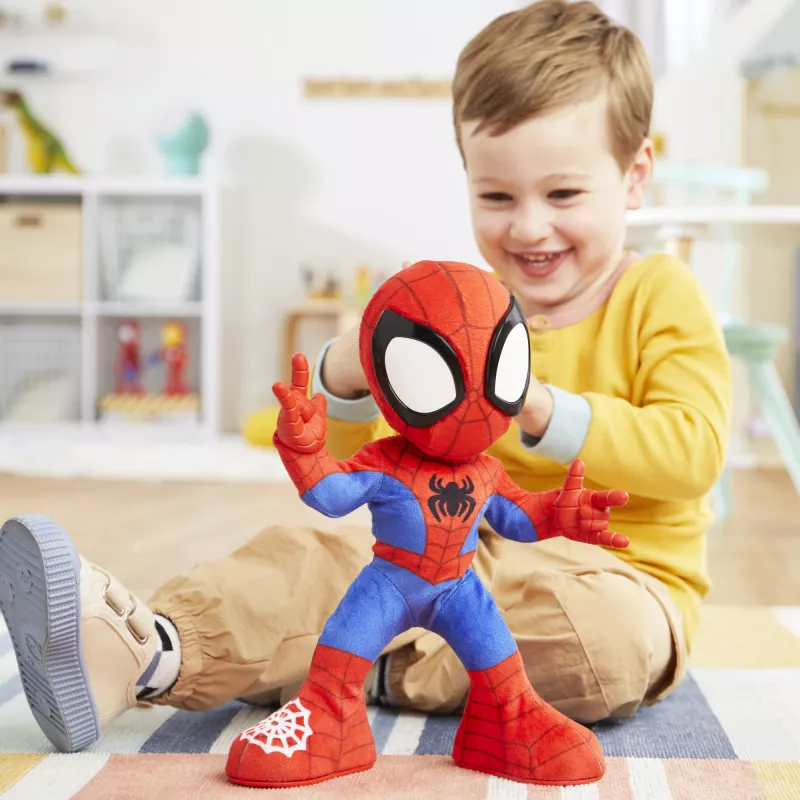 Marvel Spidey and His Amazing Friends Dance 'N Crawl Spidey, Interactive Plush Toy with Music & Sounds