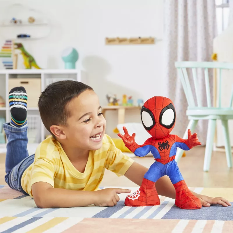 Marvel Spidey and His Amazing Friends Dance 'N Crawl Spidey, Interactive Plush Toy with Music & Sounds