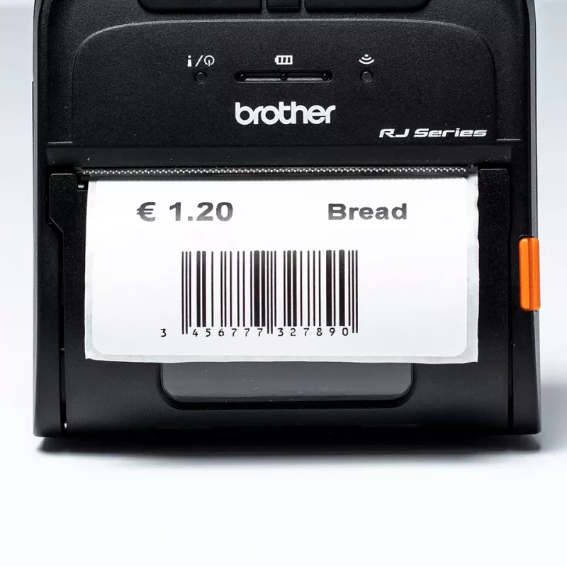 Brother - 76 x 44 mm 70 Etikett(en) (1 Rolle(n) x 70 Etikettenrolle (Packung mit 24) - für RuggedJet RJ-3055WB (BDE1J044076040)
