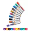 Nobo Liquid Ink Whiteboard Pens Bullet Tip 10 Pack, 10 pc(s), Multicolour, Brush tip, Assorted colours, 3 mm, 38 mm