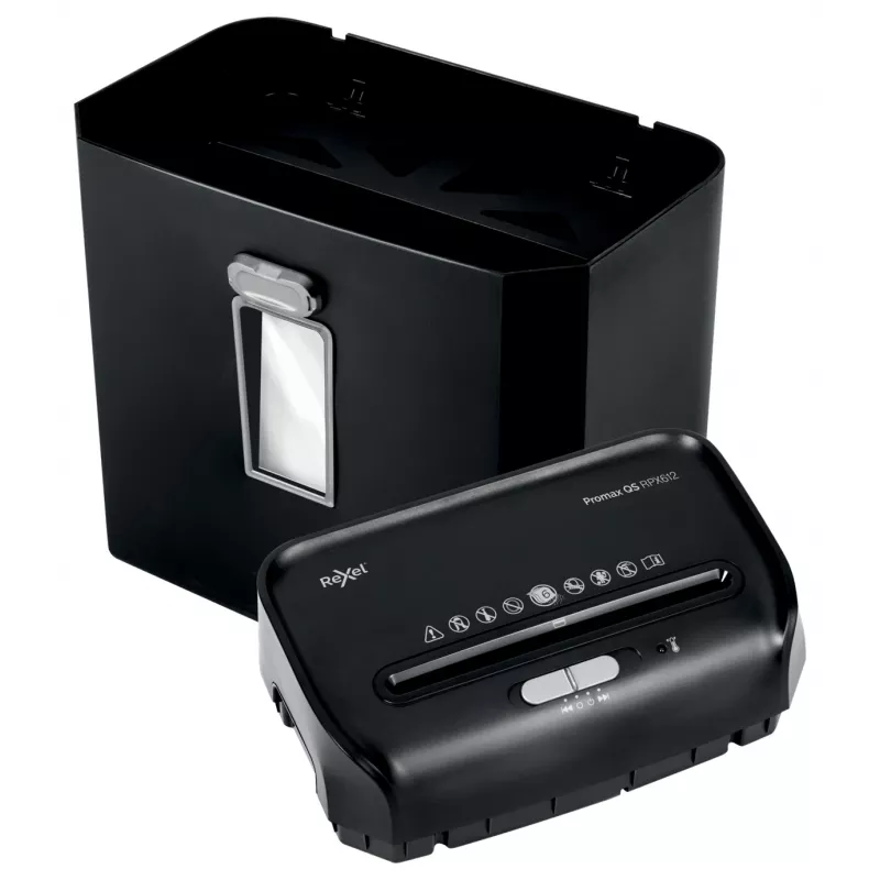 Rexel ProMax RPX612 Cross Cut Paper Shredder P4, Cross shredding, 22 cm, 4 x 40 mm, 12 L, 132 sheets, 58 dB