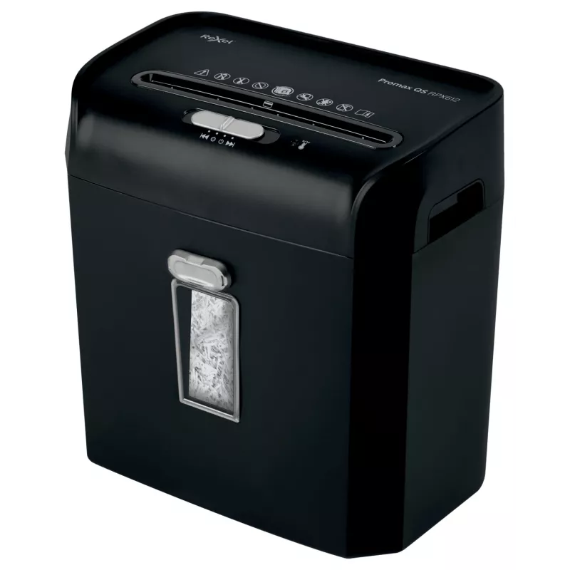 Rexel ProMax RPX612 Cross Cut Paper Shredder P4, Cross shredding, 22 cm, 4 x 40 mm, 12 L, 132 sheets, 58 dB