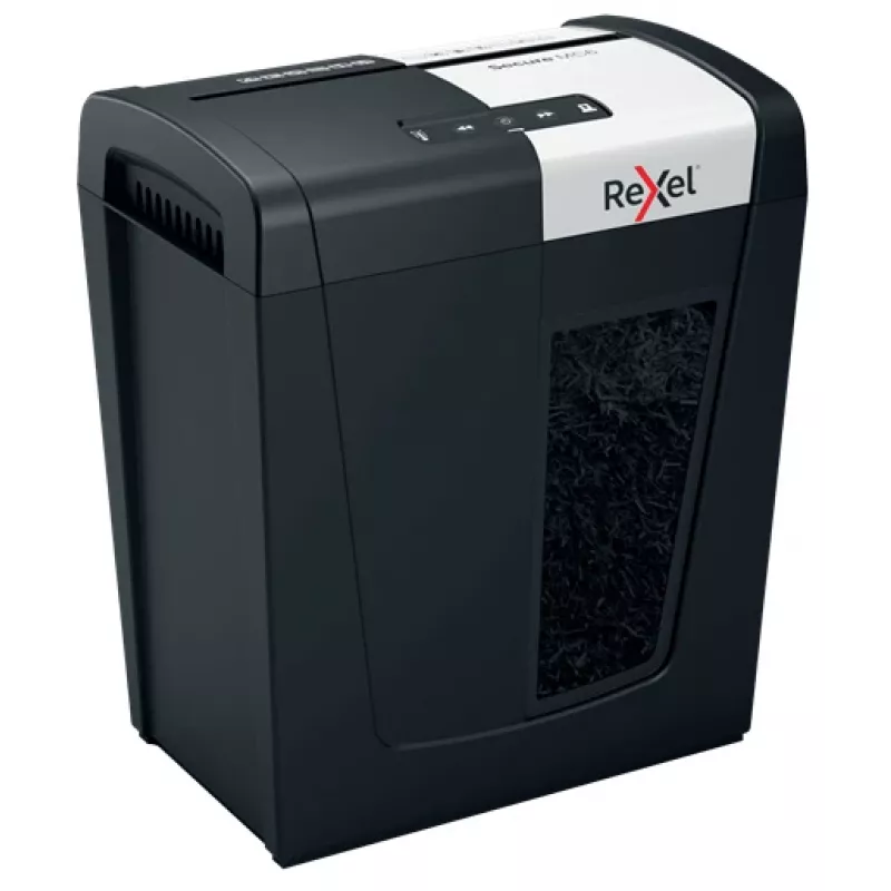 Rexel Secure MC6 Whisper-Shred Micro Cut Paper Shredder P5, Micro-cut shredding, 2 x 15 mm, 18 L, 175 sheets, 55 dB, Buttons