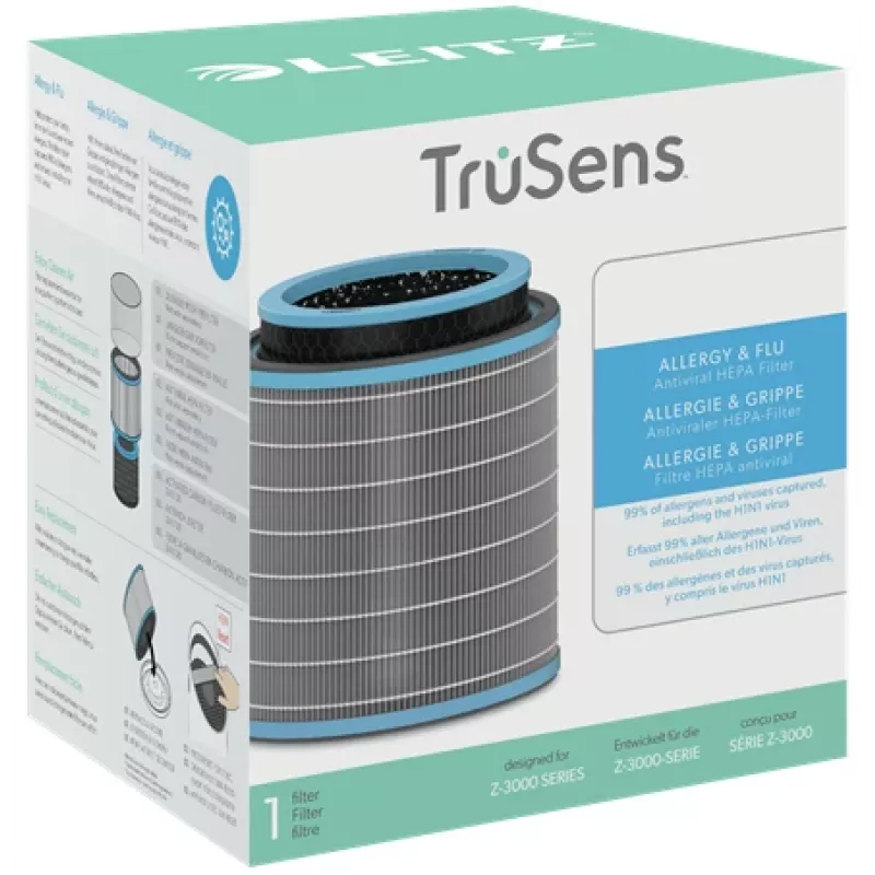 Leitz Allergy and Flu Anti-viral 3-in-1 HEPA Filter Drum for TruSens Z-3000 / Z-3500 Large Air Purifier