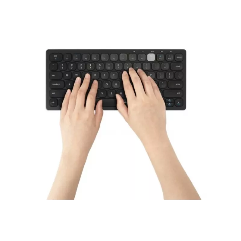 Kensington Dual Wireless Compact Keyboard - PN, Mini, Wireless, Bluetooth, QWERTY, Black