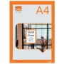 Nobo Self-adhesive Magnetic Poster Frame A4, Orange, A4, Orange, Portrait/Landscape, 235 mm, 5 mm, 325 mm