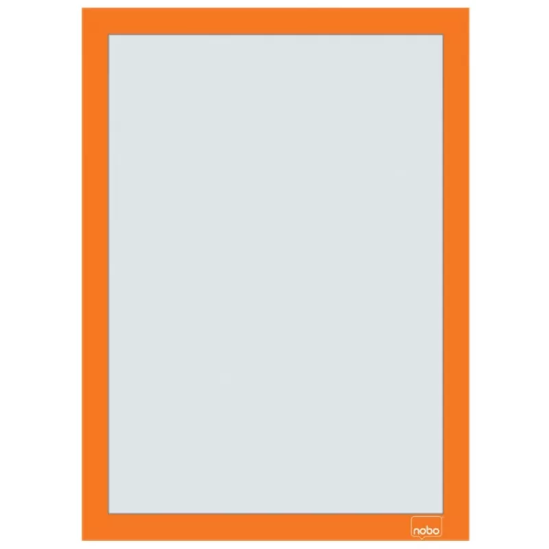 Nobo Self-adhesive Magnetic Poster Frame A4, Orange, A4, Orange, Portrait/Landscape, 235 mm, 5 mm, 325 mm
