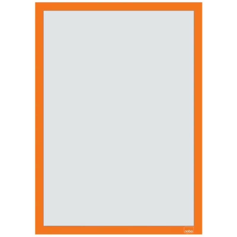 Nobo Self-adhesive Magnetic Poster Frame A3, Orange, A3, Orange, Portrait/Landscape, 235 mm, 10 mm, 450 mm