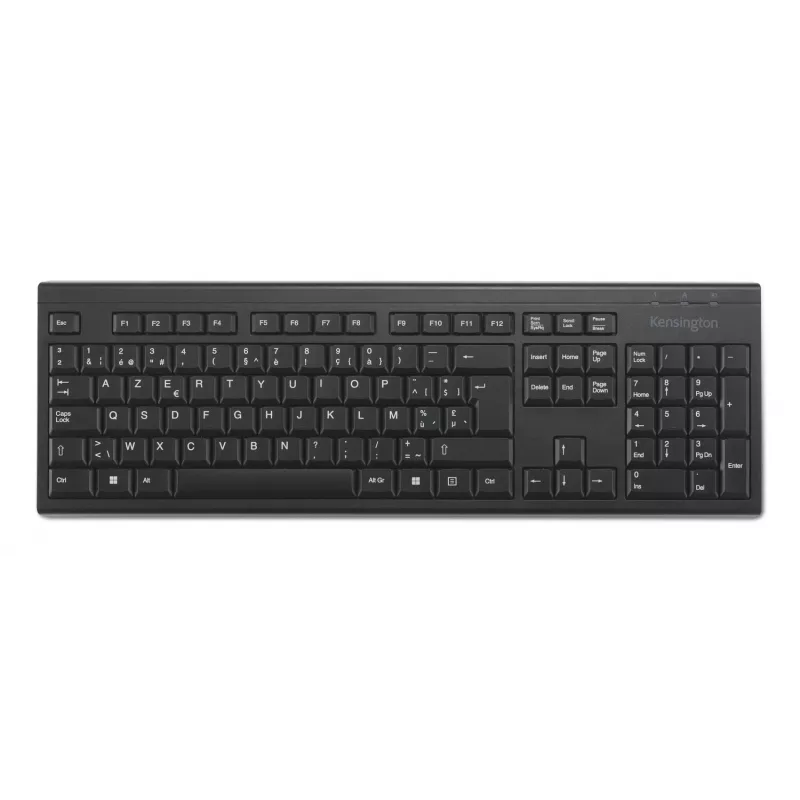 Kensington K75561BE, Full-size (100%), Wireless, RF Wireless, Membrane, AZERTY, Black