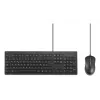 Kensington K75452BE, Wired, USB, Membrane, AZERTY, Black, Mouse included