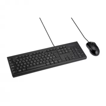 Kensington K75452CH, Wired, USB, Membrane, QWERTZ, Black, Mouse included