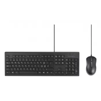 Kensington K75452CH, Wired, USB, Membrane, QWERTZ, Black, Mouse included
