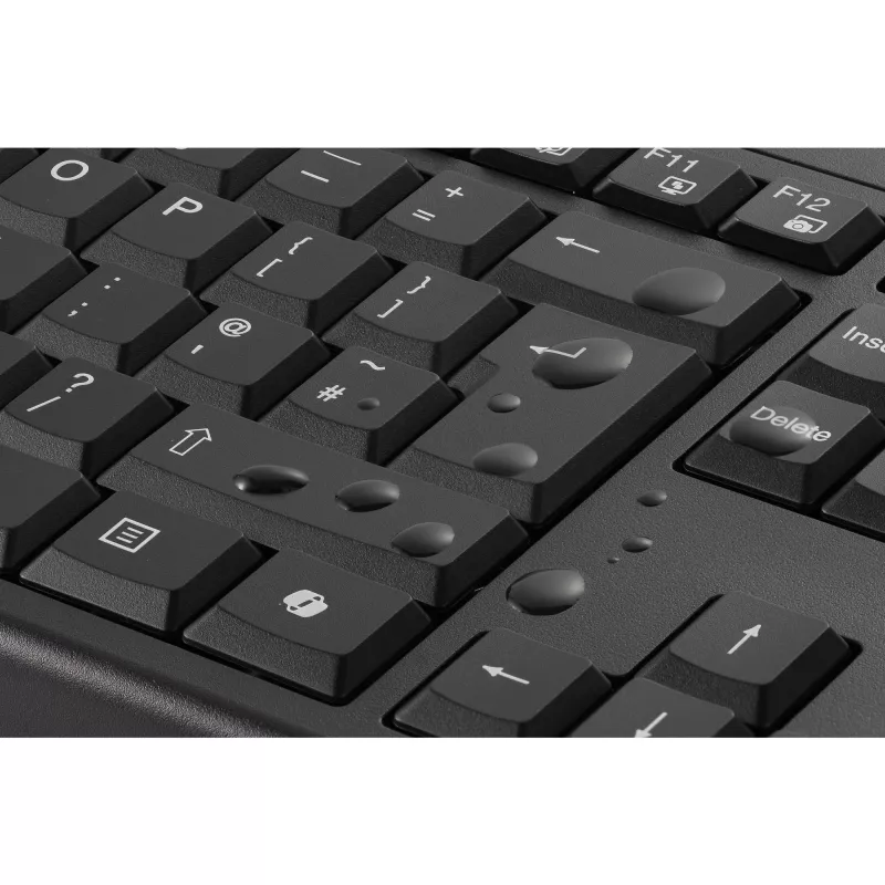 Kensington K75560BE, Wireless, RF Wireless + Bluetooth, Membrane, AZERTY, Black, Mouse included