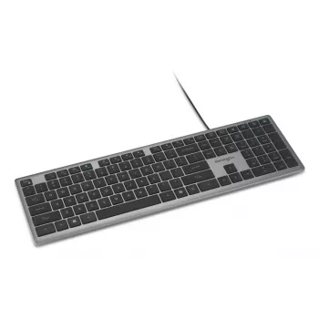 Kensington KB515 EQ USB-C/USB-A Wired Keyboard, Full-size (100%), Wired, USB, Scissor key switch, QWERTY, Grey
