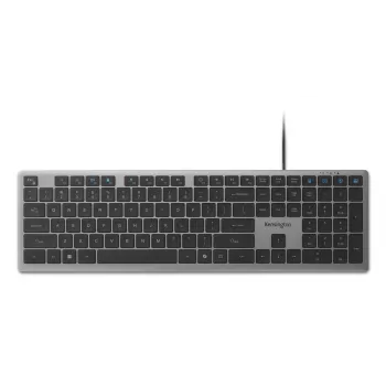 Kensington KB515 EQ USB-C/USB-A Wired Keyboard, Full-size (100%), Wired, USB, Scissor key switch, QWERTY, Grey