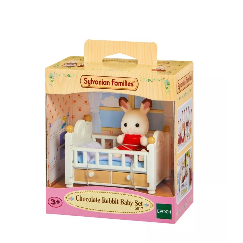 Sylvanian Families Chocolate Rabbit Baby Set (Baby Bed), 3 yr(s), Multicolour, Polystyrene, Plastic