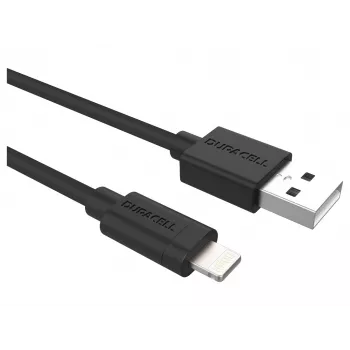 Duracell Sync/Charge Cable 1 Metre Black, 1 m, USB, Lightning, Black