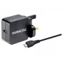 Duracell 2.4A Wall Charger & 1M Micro USB Cable, Indoor, AC, 2.4 A, Black