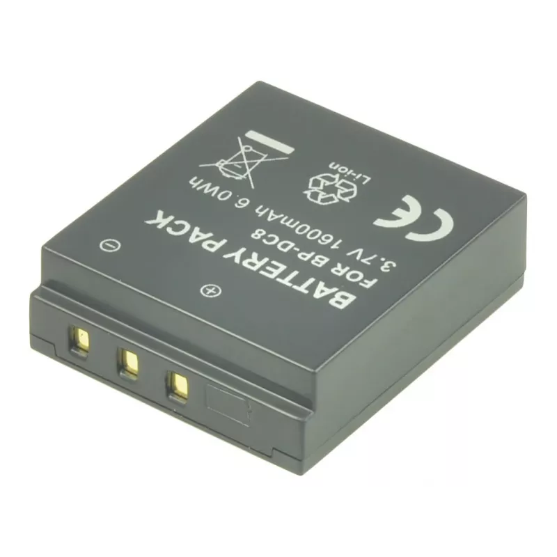 2-Power Digital Camera Battery 3.7V 1300mAh, 1100 mAh, 3.7 V, Lithium-Ion (Li-Ion)